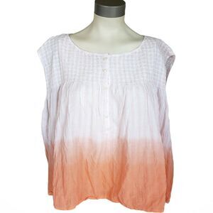 WE THE FREE People Little Bit of Something oversized ombre top blouse Size S NEW
